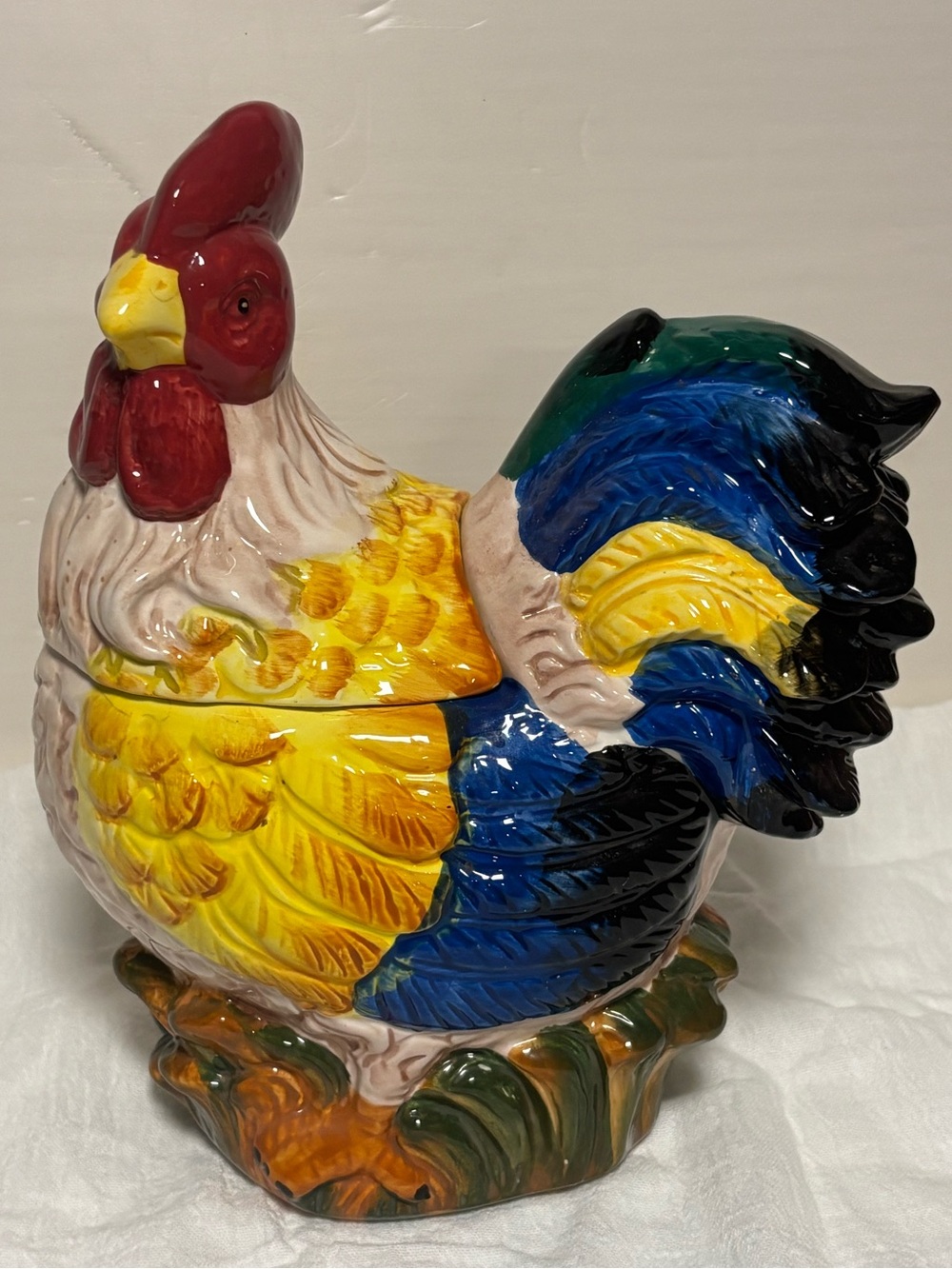 Vintage Alco Industries Ceramic Chicken Rooster Cookie Jar